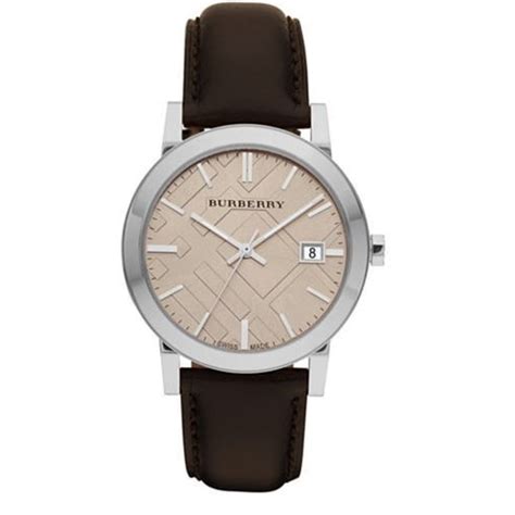 Burberry Fawn Dial Brown Leather Men's Watch BU9011